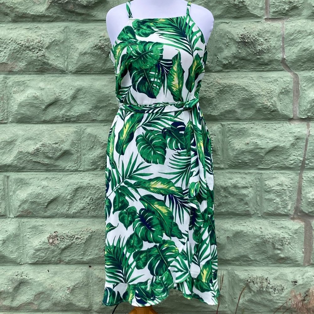 Roz & Ali Fern Leaf Sundress, size XL